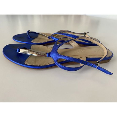 Alexander McQueen sandals used, blue, size 38