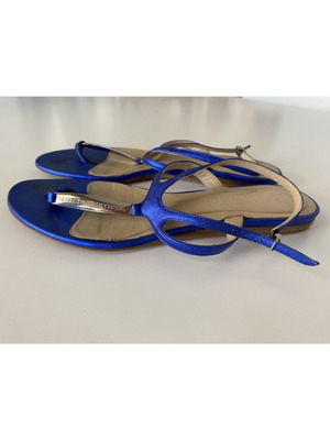 Alexander McQueen sandals used, blue, size 38