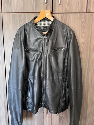 3GUYS leather jacket used, black, size XL