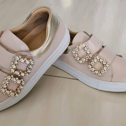 Tsakiris Mallas leather sneakers size 40 like new, pink and gold