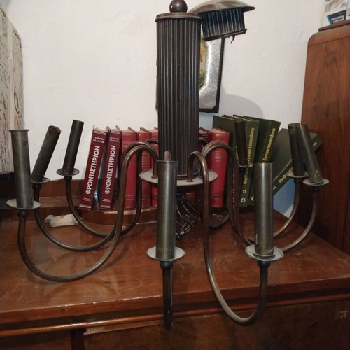 Vintage brass chandelier used (heavy)