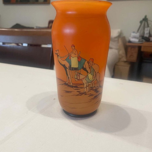 Vase with handmade painting, like new