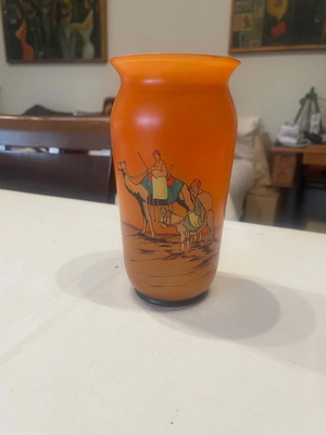 Vase with handmade painting, like new