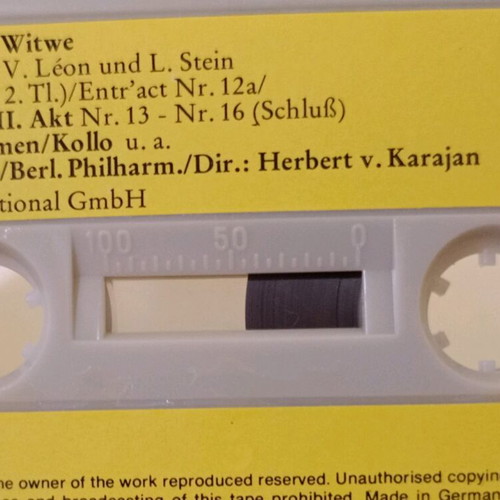 Κασέτες Die Lustige Witwe - Franz Lehar μεταχειρισμένες, σετ 2 τεμαχίων