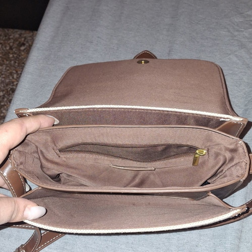 Reserved shoulder bag like new, beige and brown