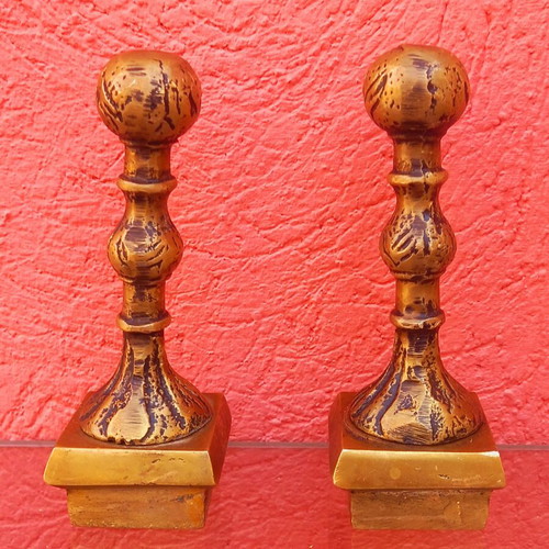 Brass finials used, solid