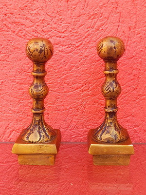 Brass finials used, solid
