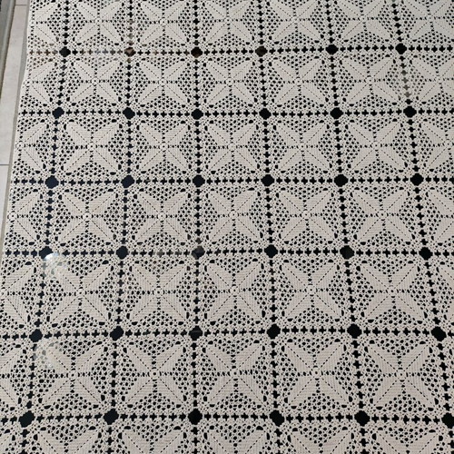 Handmade Crochet Tablecloth like new, 1.85m x 1.45m, vintage 1980s