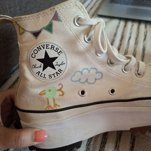 Converse handmade white sneakers in very good condition