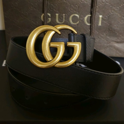 Gucci GG Marmont thin belt like new, black and gold, size 80cm
