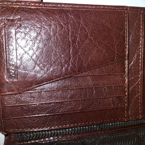 Michelin leather wallet used, brown