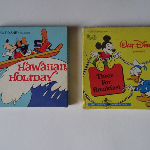 Disney Super 8mm silent cartoon films like new, pack of 2