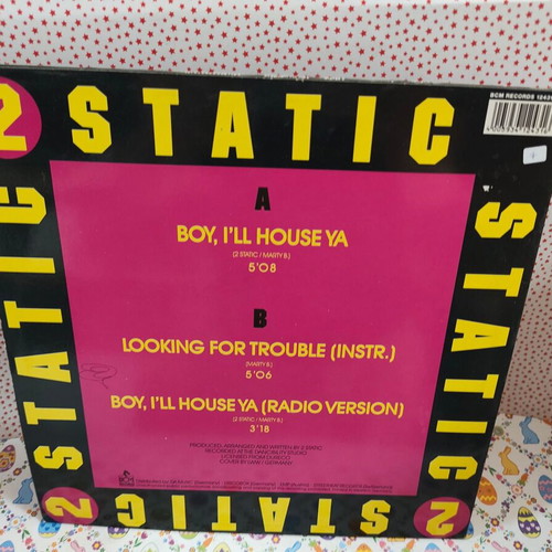 2 Static Boy I'll House Ya vinyl record used, electronic