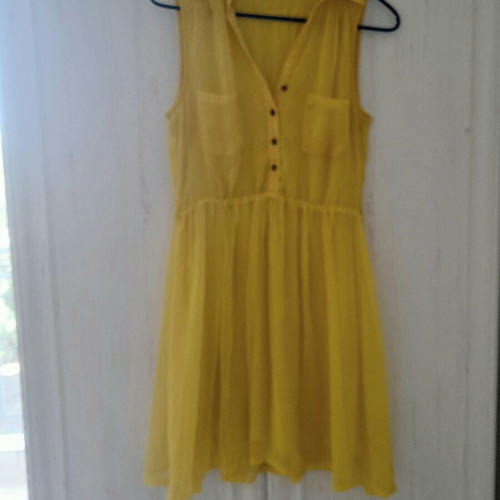 Summer dress yellow, used, size M