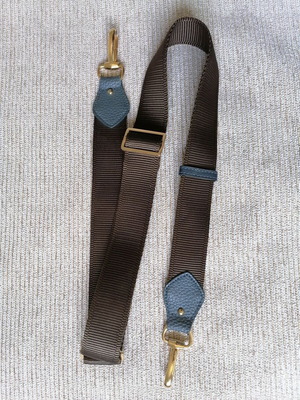 Bag strap 125 cm new, gray and brown