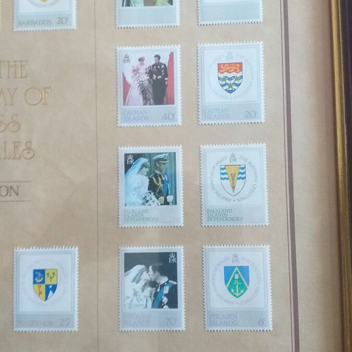 Framed Stamp Collection of Wales New