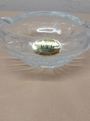 Glass ashtray handmade 13.5x5h cm bohemian style new