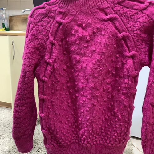 Handmade women's sweater new, pink, size XS