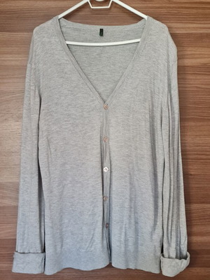Benetton cardigan gray XL like new