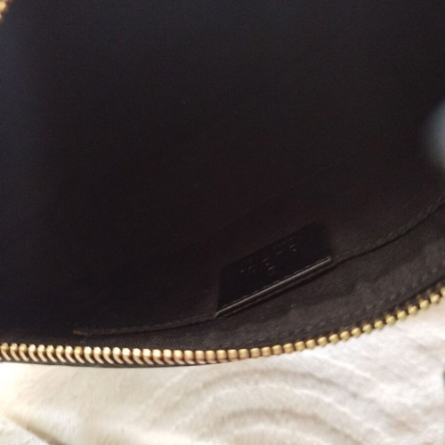 Gucci fabric wrist pouch like new, black