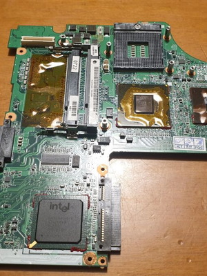 Sony Vaio laptop motherboard with processor and cards