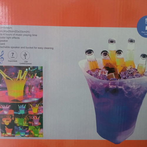Ice bucket 7lt with Bluetooth speaker and color changing new