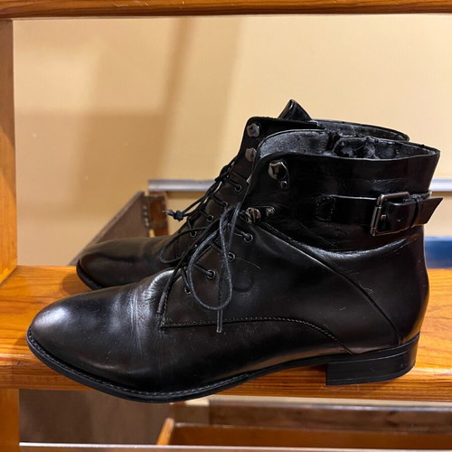 Women's boots used, black, size 40