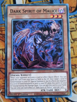 Dark Spirit of Malice Effect Monster κάρτα σαν καινούργιο
