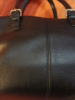 Τσάντα Tommy Hilfiger χειρός μεταχειρισμένη, δερμάτινη, μαύρη