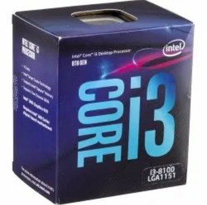 Intel Core i3-8100 3.6GHz Επεξεργαστής 4 Πυρήνων για Socket 1151 rev 2 σε Κουτί με Ψύκτρα