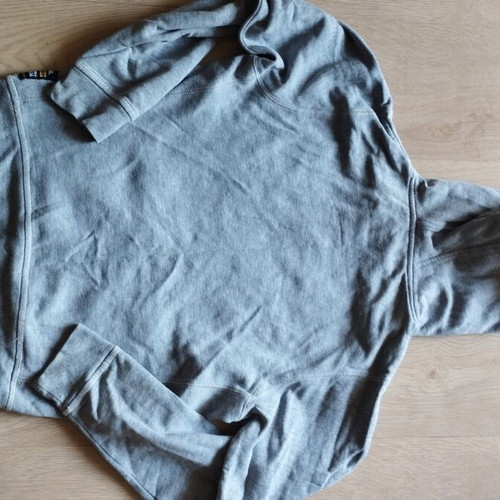 Admiral hoodie sweatshirt, size S, grey and green