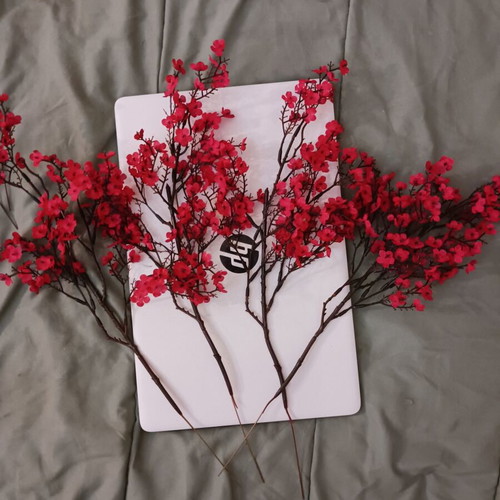 Decorative synthetic flowers like new, pack of 12, 40 cm, white red pink