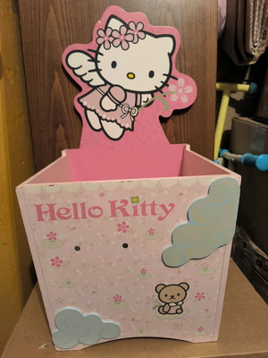 Hello Kitty wooden storage box like new