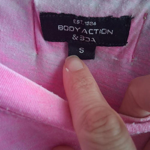 Body Action women's T-shirt used, size small, pink fluorescent