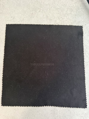 Emporio Armani glasses cleaning cloth like new, black 20x20 cm