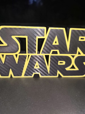 Star Wars decorative table sign 17cm new with carbon effect