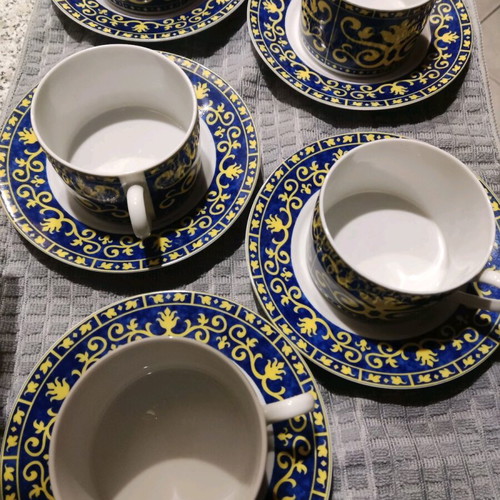 Vintage Scholss Amberg Weiden Germany coffee cups set 6+1 saucer like new