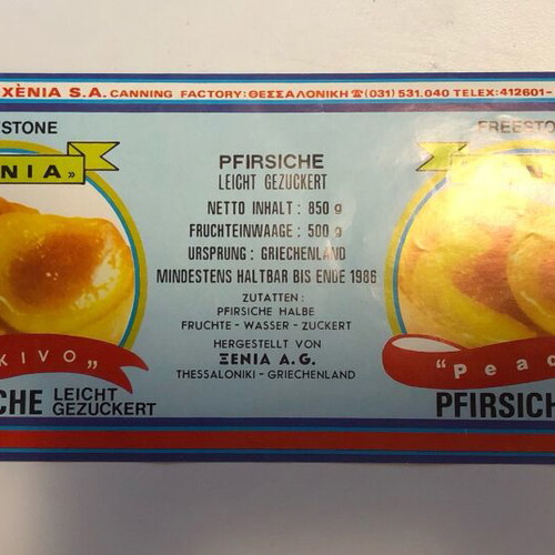 Xenia peach can label like new