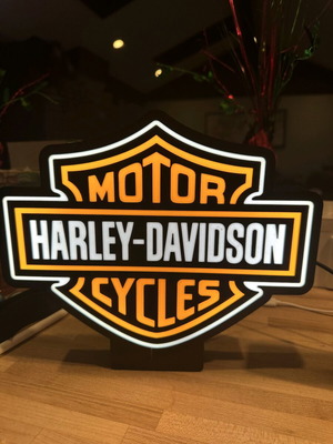 Harley Davidson lightbox new, USB powered, 25x21cm
