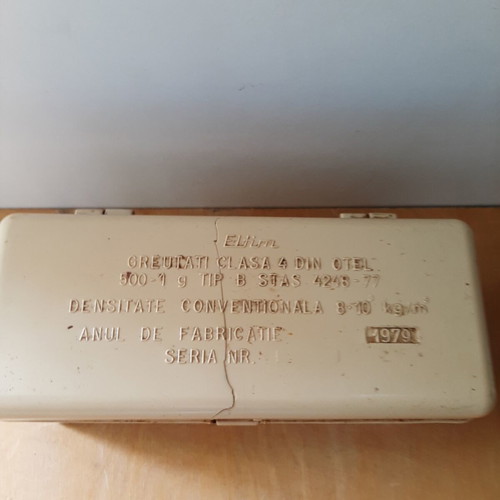 Steel Weights Set from Romania 1979 used, in box