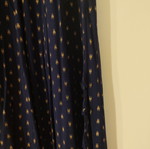 Cotton maxi kaftan dress used, navy blue with gold details