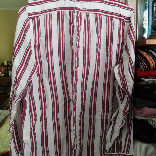 Lee striped cotton shirt small, like new, white and red