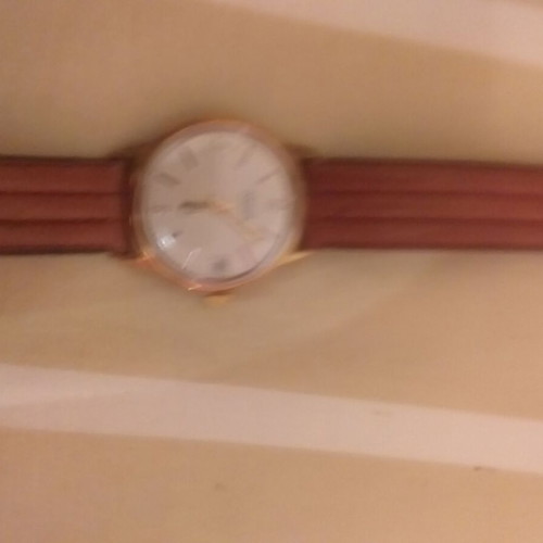 Venus men's wristwatch Swiss automatic with date, leather strap, like new