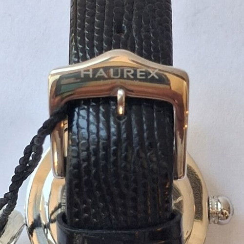 Haurex Italy Glamourline quartz watch like new with leather strap