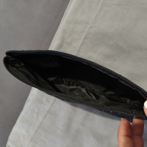 H&M black shiny clutch bag with sequins new