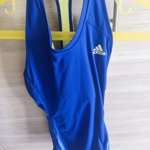 Adidas blue women's sleeveless sports top size M new