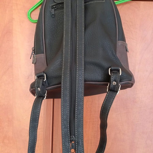 Charm & SHAPE backpack bag used, faux leather, black and brown