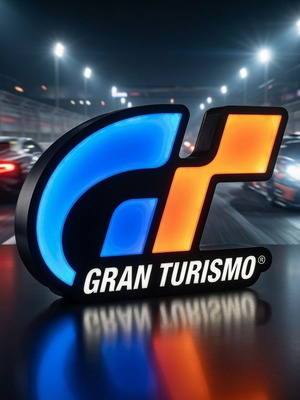 Gran Turismo Logo Light Box new, 3D printed LED lamp