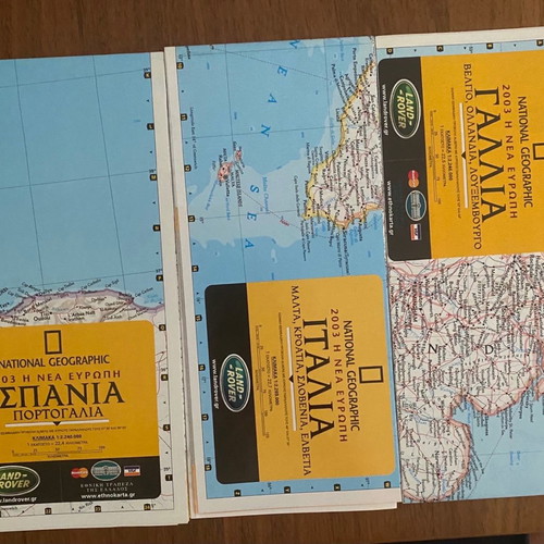 Set of 12 Europe maps National Geographic new