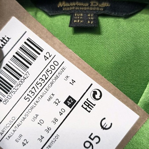 Massimo Dutti shirt new viscose green size 42